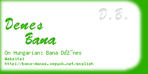 denes bana business card